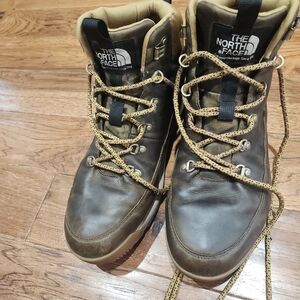 The North Face Brown Mens Leather Hiking Boots Size 11.5 Very Durable